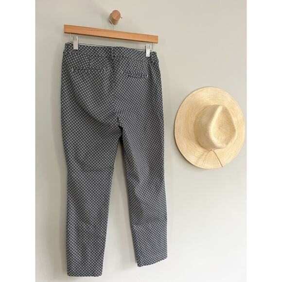 Cynthia Rowley | Blue Geometric Ankle Dress Pants | Sz 4 - Picture 4 of 5